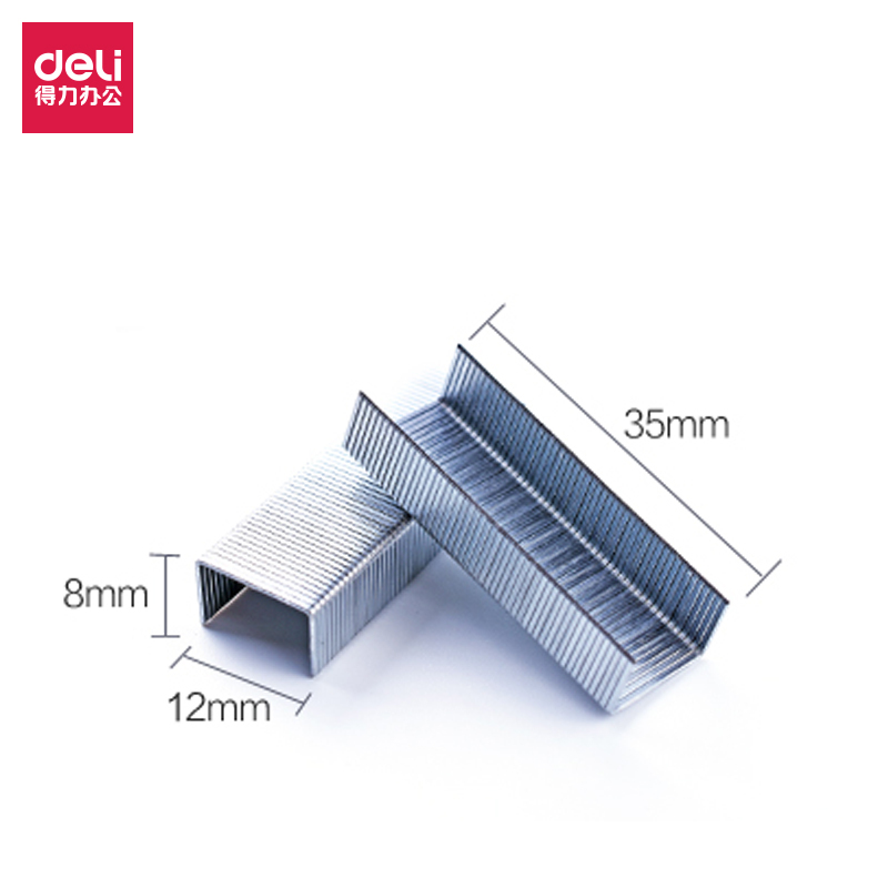 得力(deli)0027加厚订书钉24/8 10盒装500枚一盒