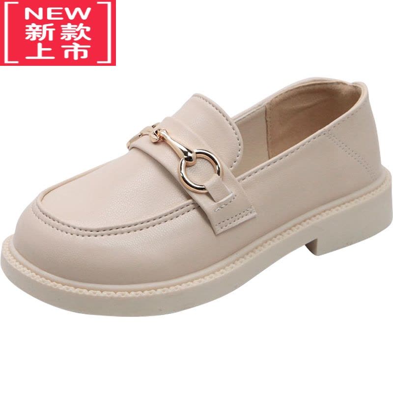 可莉允女童乐福鞋春秋2022新款英伦风黑色公主鞋洋气时尚软底儿童小皮鞋运动休闲鞋图片