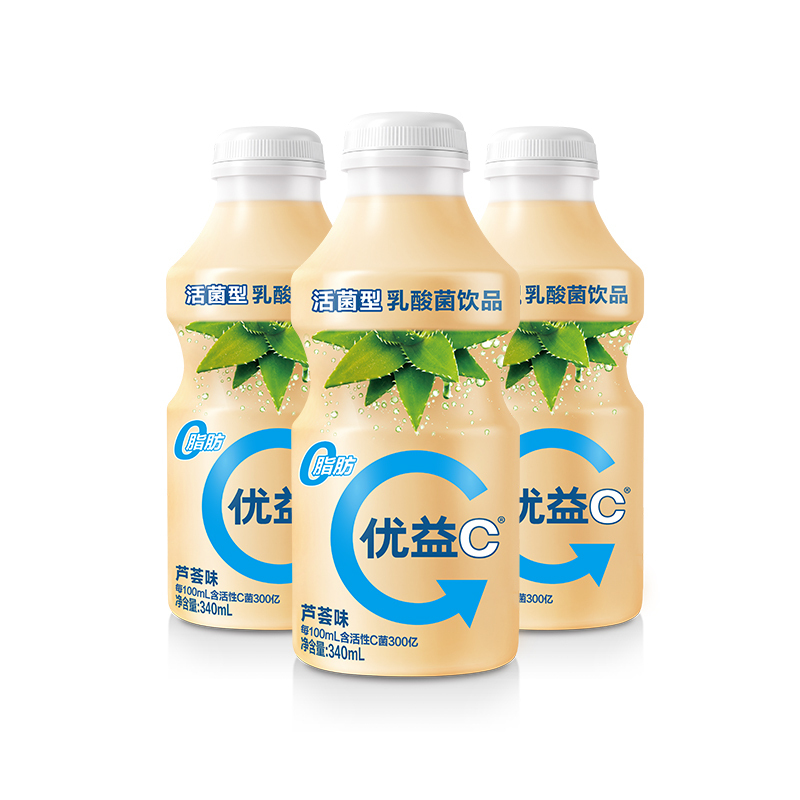 蒙牛 优益C 活菌型乳酸菌乳饮品 芦荟味 340ml