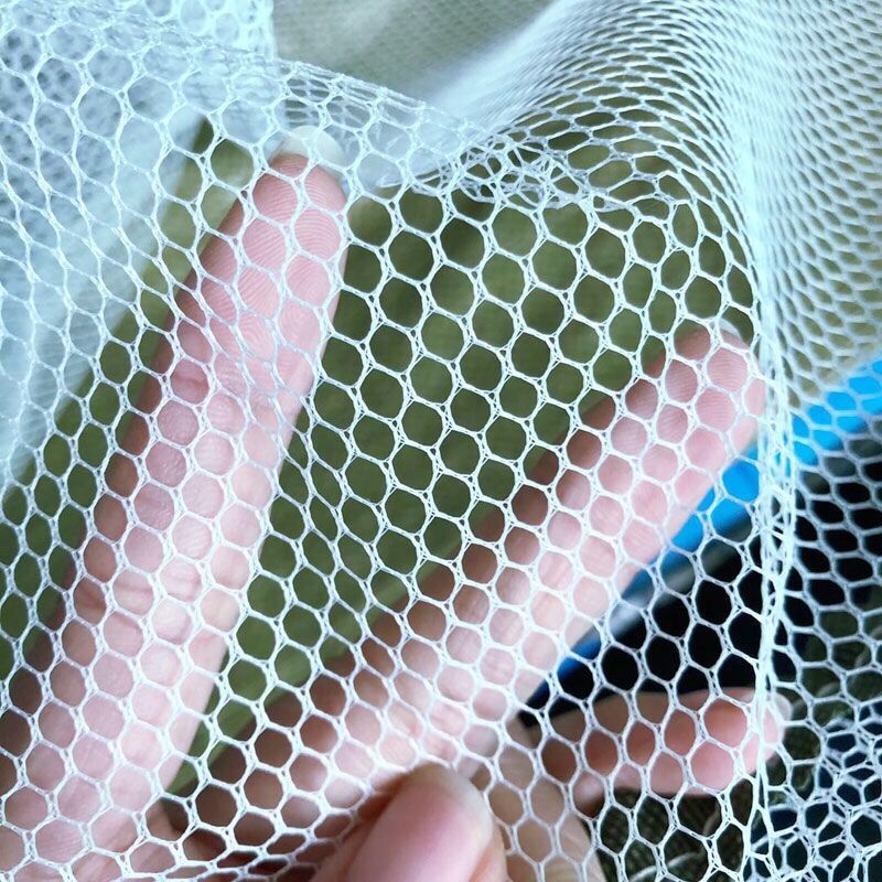1米长 黑色4毫米2米宽 2毫米经编网眼布白色渔网料鱼隔离网鱼网鱼笼饵料袋布六角网眼布