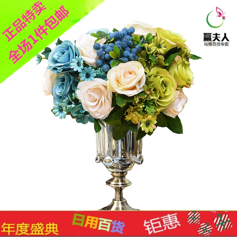 赢夫人 Mrs Win 花瓶 花艺高档新古典欧式古铜晶玻璃花瓶样板房家居装饰客厅餐桌花瓶摆件 价格图片品牌报价 苏宁易购赢夫人玲雅百货专卖店