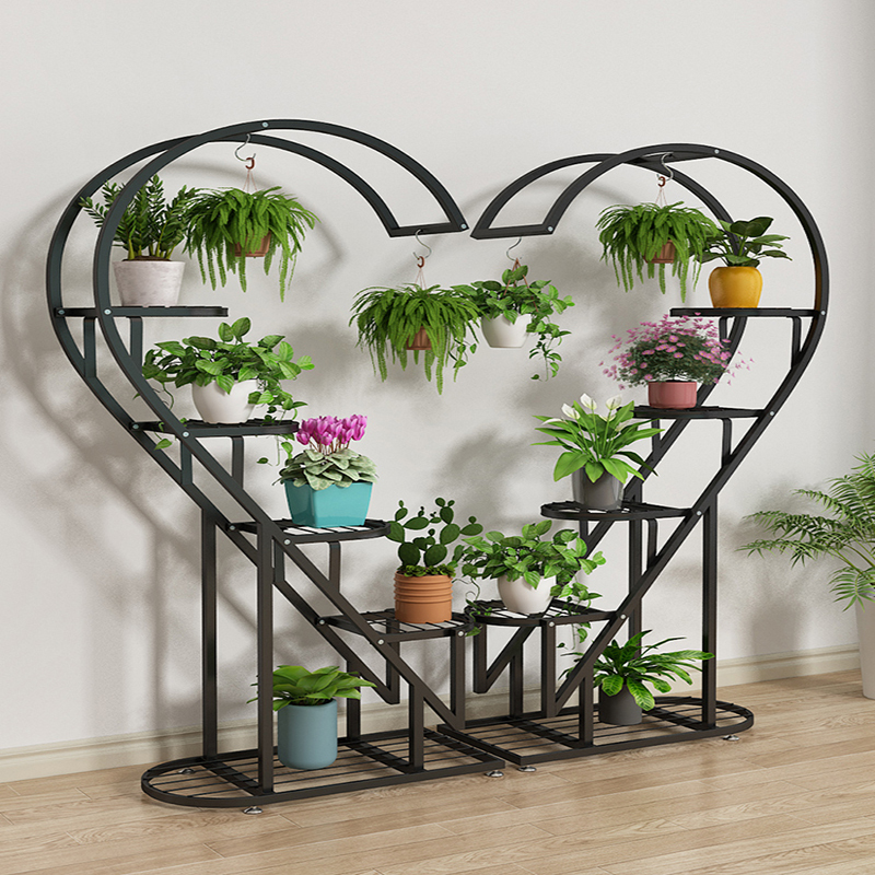 心形花架子室内客厅落地式花盆架花架/花几藤印象阳台装饰挂架多层