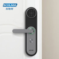 西勒奇（SCHLAGE）指纹锁U8家用防盗门密码锁C级智能锁电子锁U8301-四合一-星云白-蓝牙版