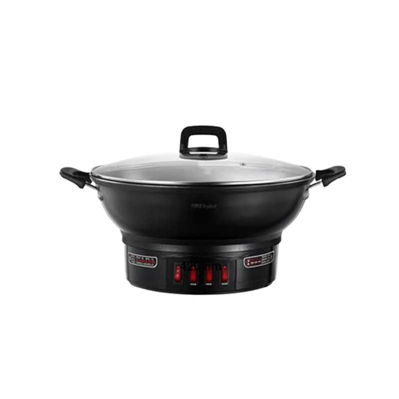 荣事达电炒锅5.5L爆炒大容量一体多功能不粘炒锅RDTF-34