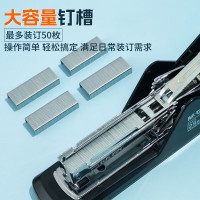 晨光订书机省力大背胶12号金属拉杆省力型25页订书器 白色(两个装)ABS92896
