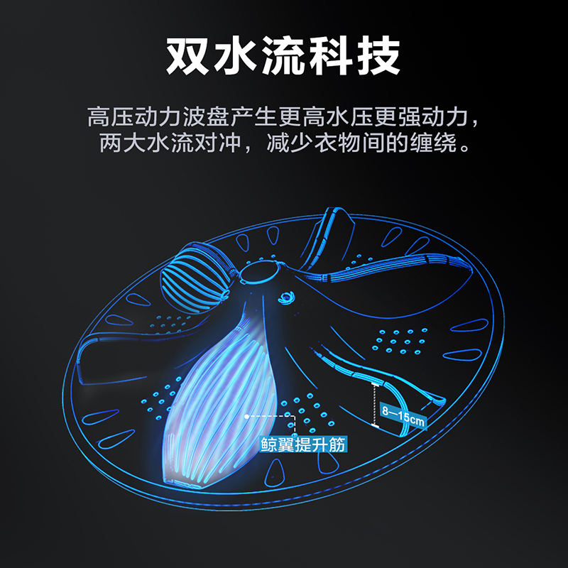 美的(Midea)10KG公斤波轮洗衣机 全自动家用智能大容量双水流防缠绕 免清洗不锈钢内桶MB100VT50WQC