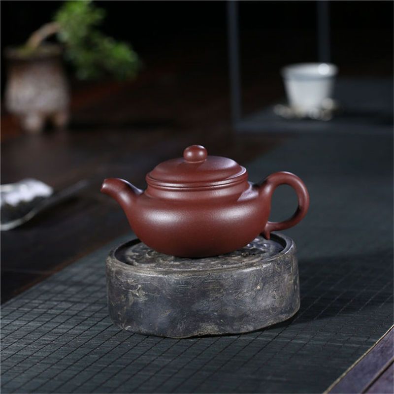 正宗原矿宜兴纯手工紫砂壶茶壶套装茶具家用大茶壶红泥仿古230cc