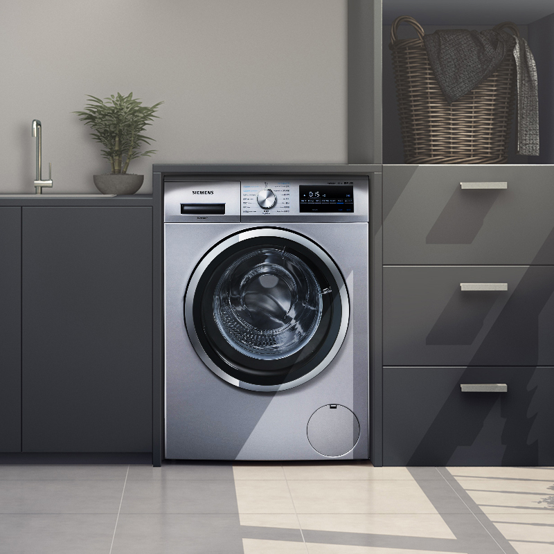 西门子(SIEMENS)XQG80-WD14G4C91W 8公斤洗5公斤烘 变频 洗烘一体 滚筒洗衣机(流沙金)