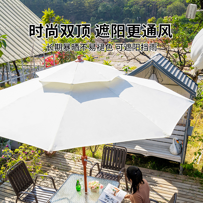 紫叶阳台伞中柱伞户外太阳伞庭院伞沙滩伞户外伞摆摊伞阳台遮阳伞奶茶咖啡店外摆桌椅伞组合高清大图