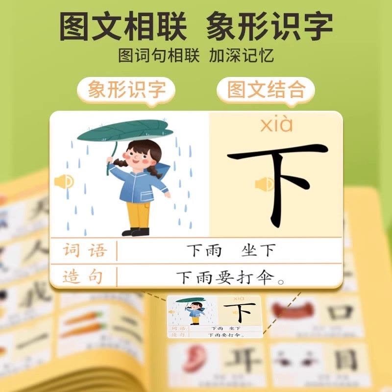 儿童识字大王3000字点读机认字卡片早教发声书幼儿园宝宝有声点读图片