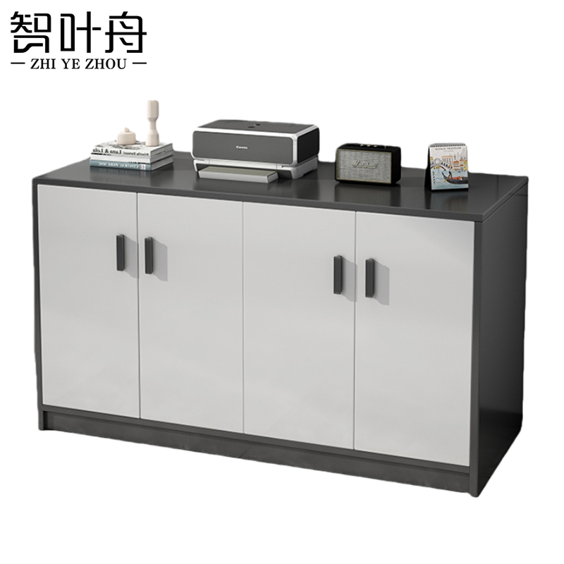 智叶舟矮柜资料柜四门140*40*80cm台高清大图