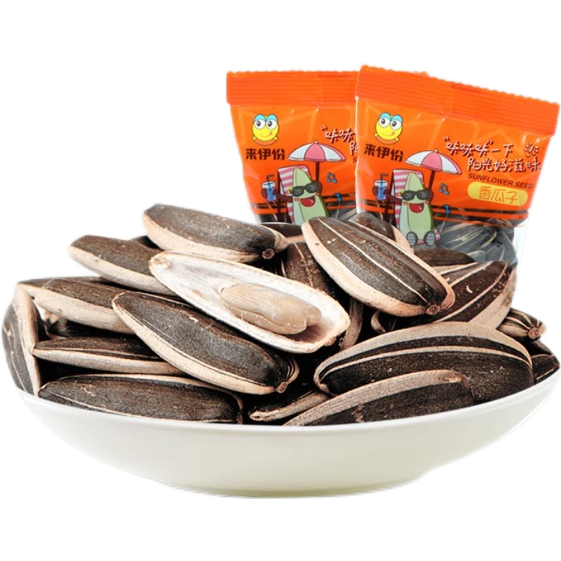 来伊份香瓜子1kg2斤约44包炒货特产大颗五香葵花籽下午茶独立小包装称重休闲零食 香瓜子1KG(约44-45包)*3