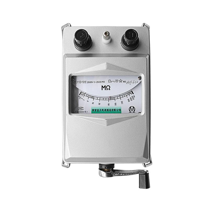兆欧表ZC11D-10绝缘电阻测试仪2500V 电阻表/摇表 铝壳 ZC11D-10(2500V\2500MΩ)铝壳高清大图