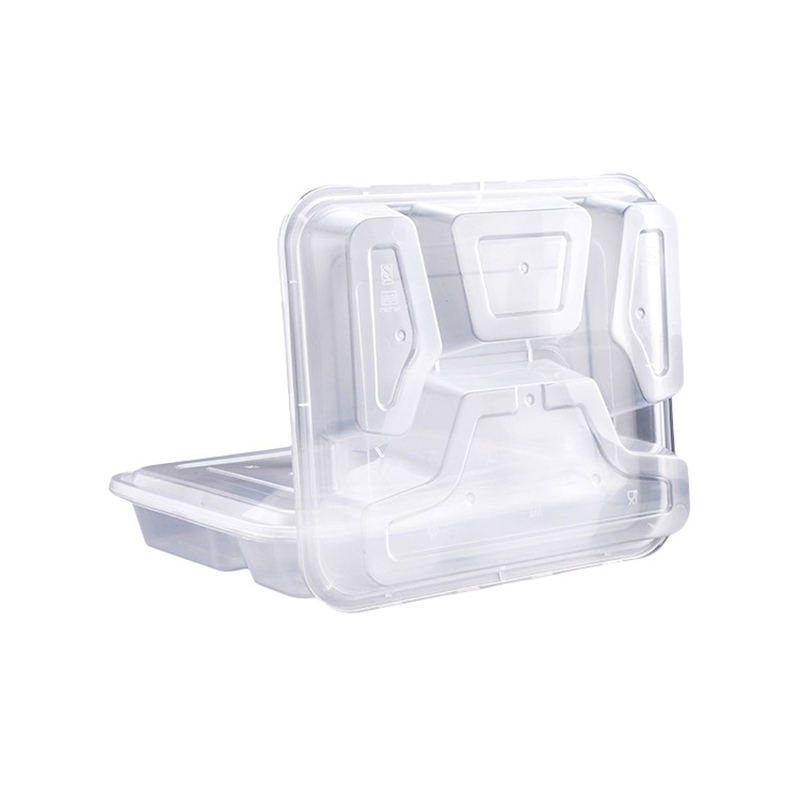 [疆不凡]透明四格餐盒1000ml*150个/箱高清大图