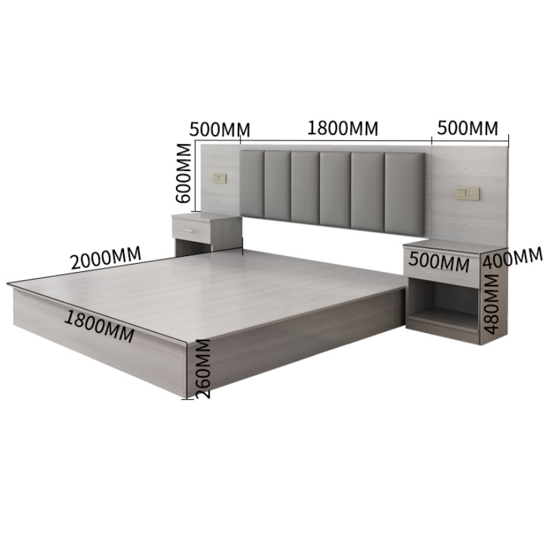 豫龙都双人床1.8m张高清大图