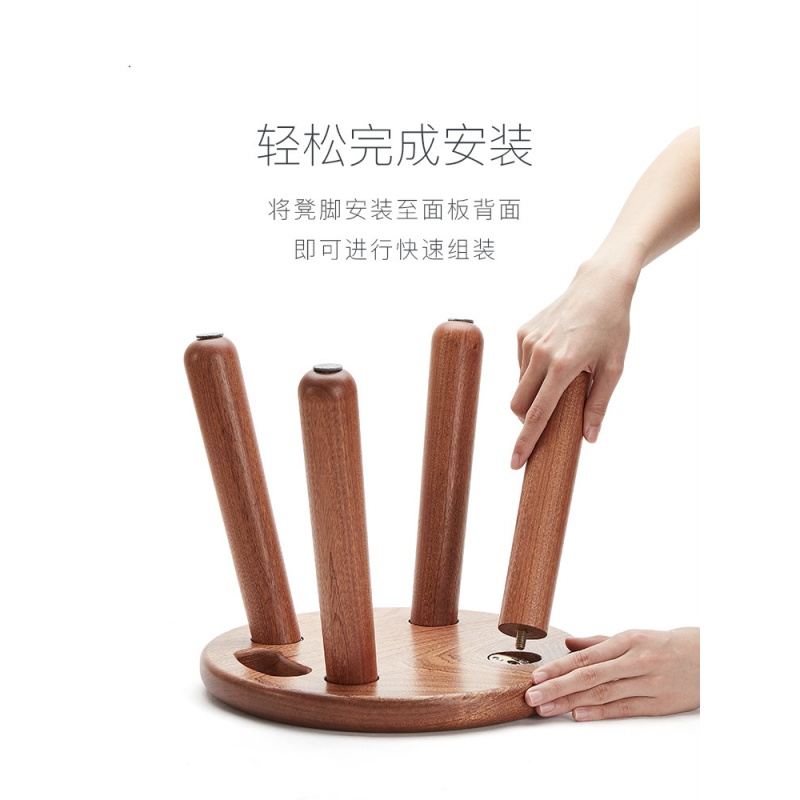 美帮汇实木凳圆木凳家用成人高凳客厅餐桌凳创意矮凳化妆凳儿童凳子高清大图