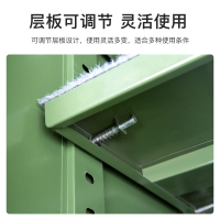尔迈 钢制枪柜加厚管制器械保管柜密码锁枪弹存放柜双锁机械锁带滚轮 灰白款 40支短枪 1.8米