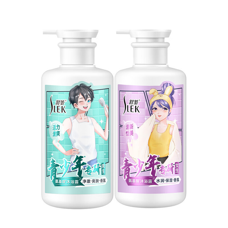 舒蕾(SLEK)水润保湿香氛450ml沐浴露高清大图