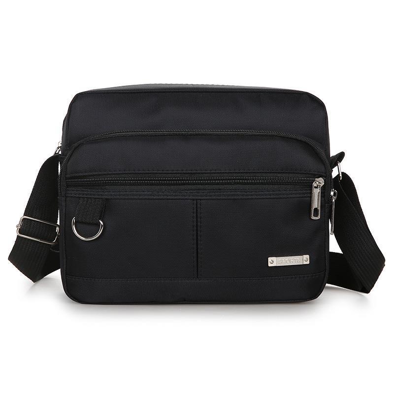 韩版男包男士包包单肩包斜挎包牛津纺商务休闲帆布包小背包包袋 竖版