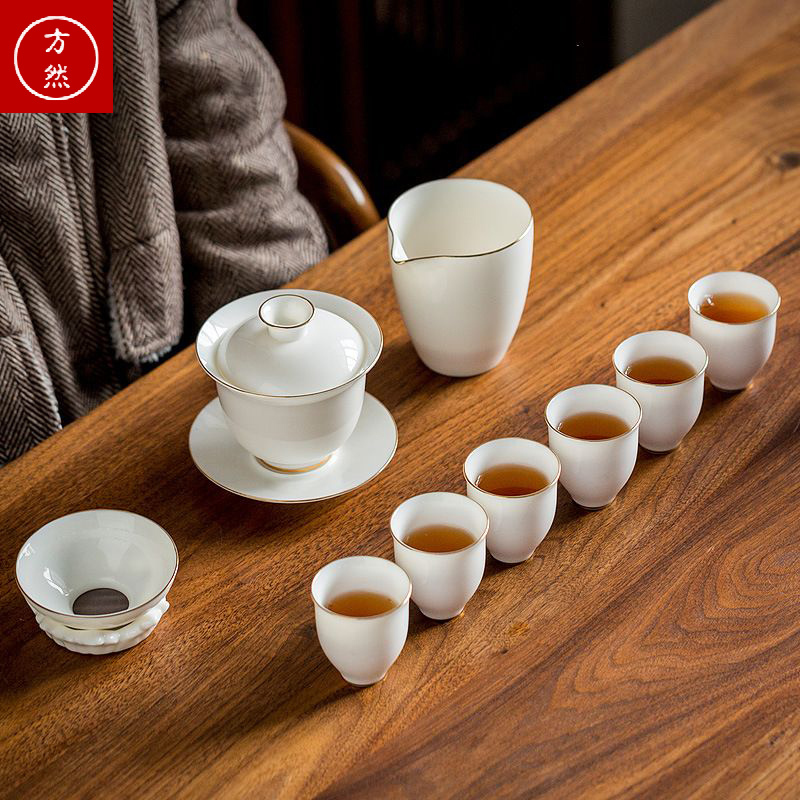 方然 A-624 乐10头 羊脂玉茶具高清大图