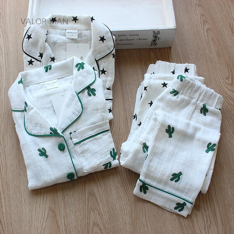 春夏儿童睡衣双层纱布开衫男女宝宝空房纯棉家居服睡衣预售预计4月25号到货五角星