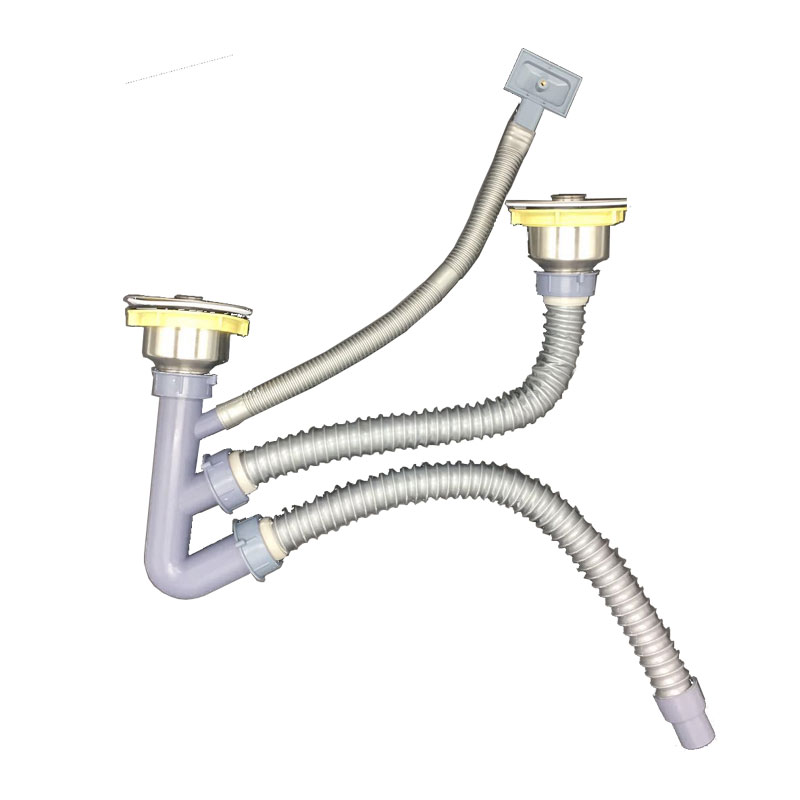 厨房下水管洗菜池下水器配件整套水下水管双水池洗碗池管纳丽雅套装 v