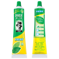 DARLIE好来(原黑人)牙膏双重薄荷大容量225g*6家庭用实惠装清新口气旗舰店正品