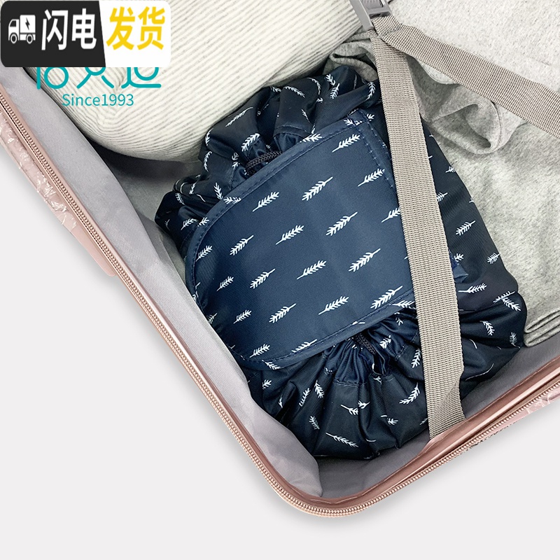 三维工匠旅行大容量洗漱包ins风网红懒人化妆包女超火软布抽绳便携收纳袋收纳包高清大图