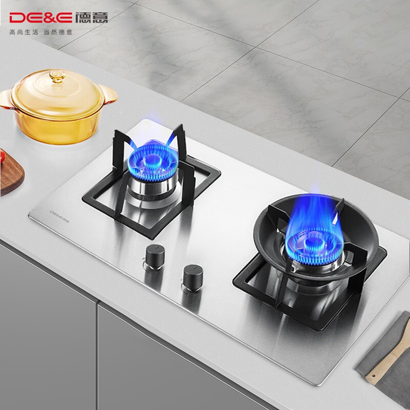 德意(DE&E)20立方欧式大吸力烟灶套餐 触控式抽油烟机不锈钢燃气灶烟灶套装851T+716G(液化气/天然气)高清大图
