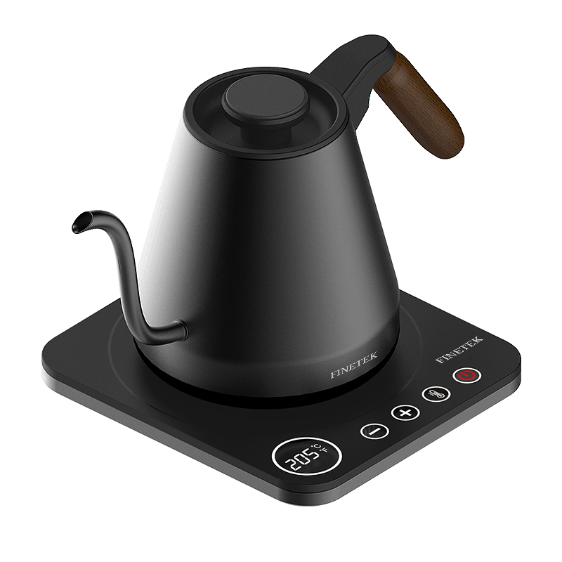 finetek出日本原款电热水壶烧水壶304不锈钢快速手冲咖啡壶全自动断电