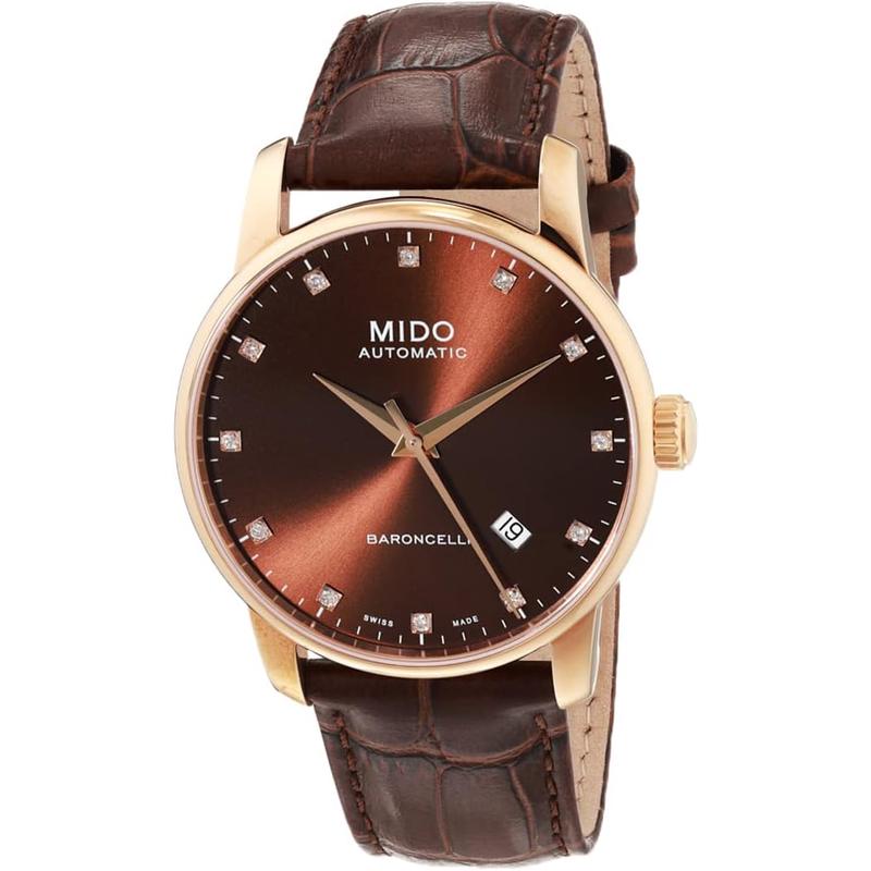 Mido男士腕表 Baroncelli 经典优雅百搭自动瑞士腕表 送男友礼物高清大图