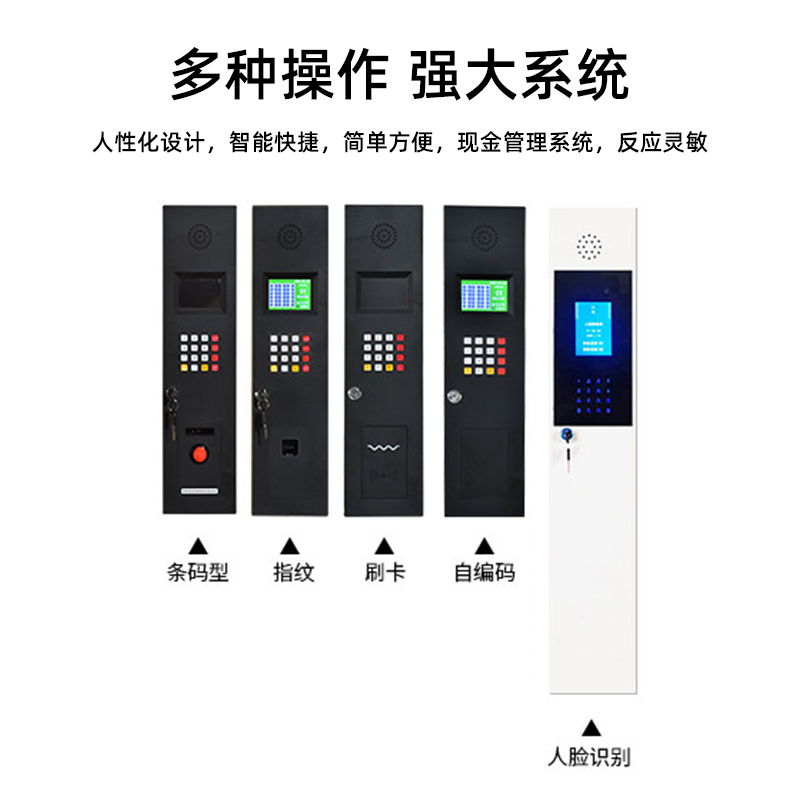 尔迈 电子存包柜超市商场员工寄存柜红外条码指纹刷卡人脸识别储物柜24门高清大图