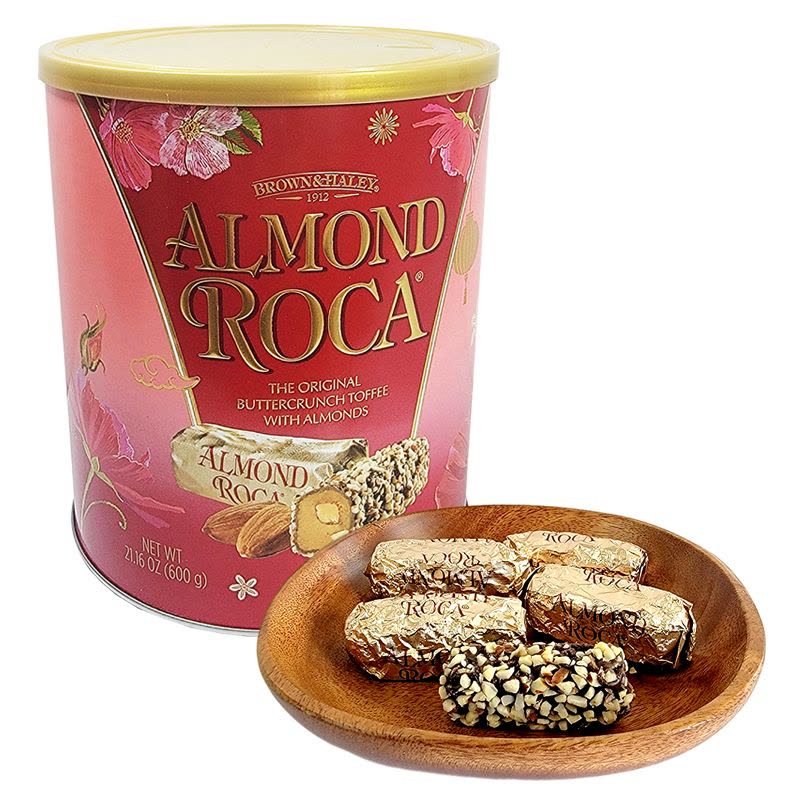 美国进口Almond Roca乐家扁桃仁巧克力糖100g/200g/300g/600g糖果礼盒装罐装零食年货图片