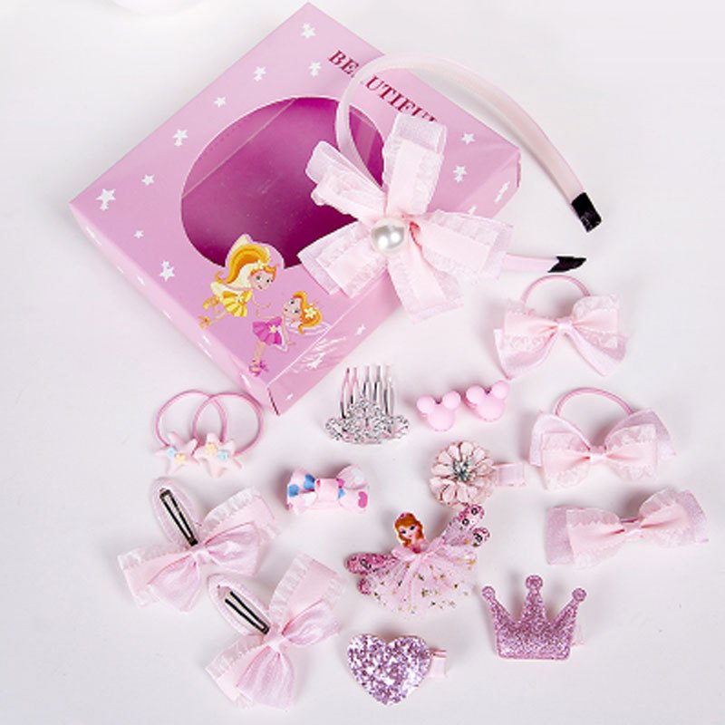 幼儿园小朋友发带韩版儿童发夹套装女童头饰可爱宝宝发圈发箍发卡发饰