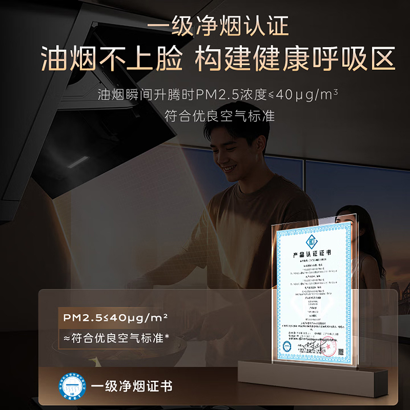 美的(Midea)[小西梅PRO]抽油烟机家用32立方大吸力1500PA变频大静压自动高温蒸汽洗油烟机AK11 Pro高清大图