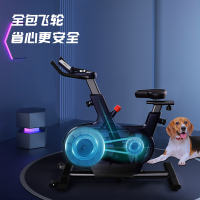 舒华舒华动感单车家用智能室内运动自行车小型磁控低音减肥健身车玉兔霜花白