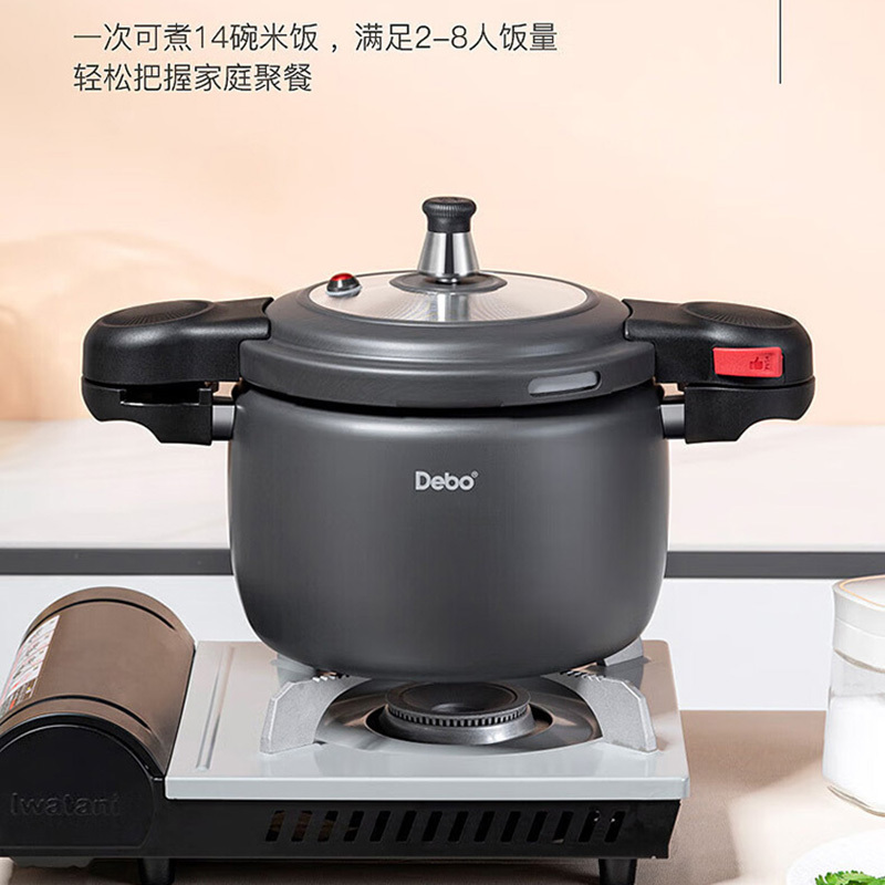 德铂压力锅铂特燃气电磁炉通用压力锅灰色DEP-828