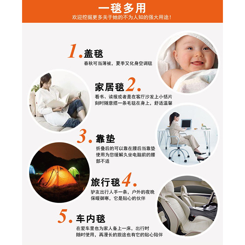 芳恩家纺 FN-T479-1 非凡格调貂绒毯 云貂绒法兰绒毛毯 加州风情 180*200