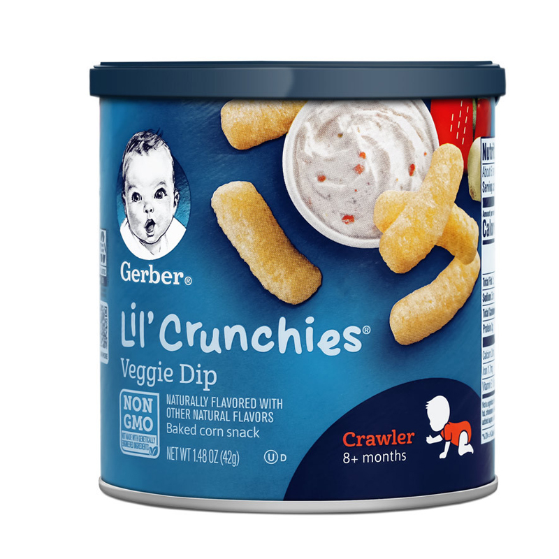嘉宝(Gerber)美国进口宝宝零食 儿童零食手指磨牙泡芙条 田园蔬菜味 42g高清大图