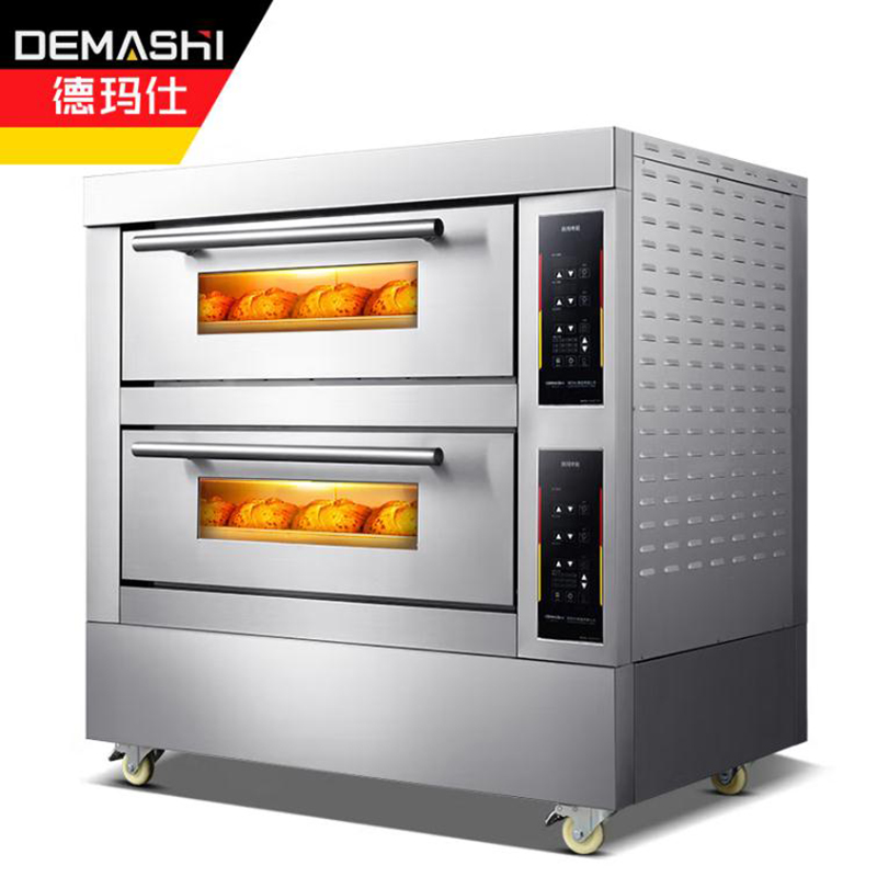 德玛仕(DEMASHI)大型烘焙烤箱商用 披萨面包蛋糕月饼烤箱 商用电烤箱 两层四盘DKX-204D(380V电压)
