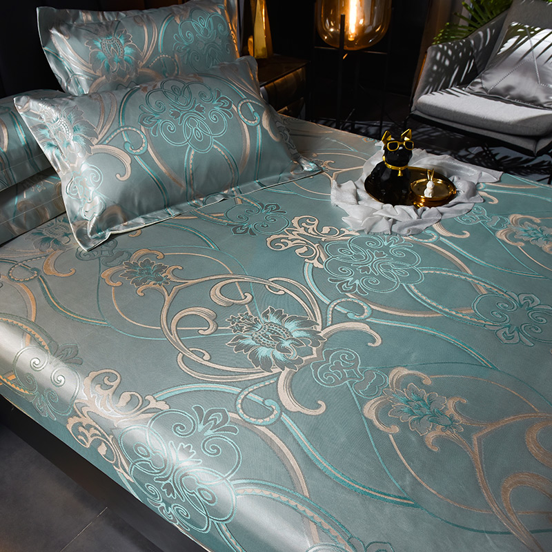 美帮汇夏季冰丝凉席1.5米1.8m床可折叠水洗夏凉席子单人学生宿舍床笠款2高清大图