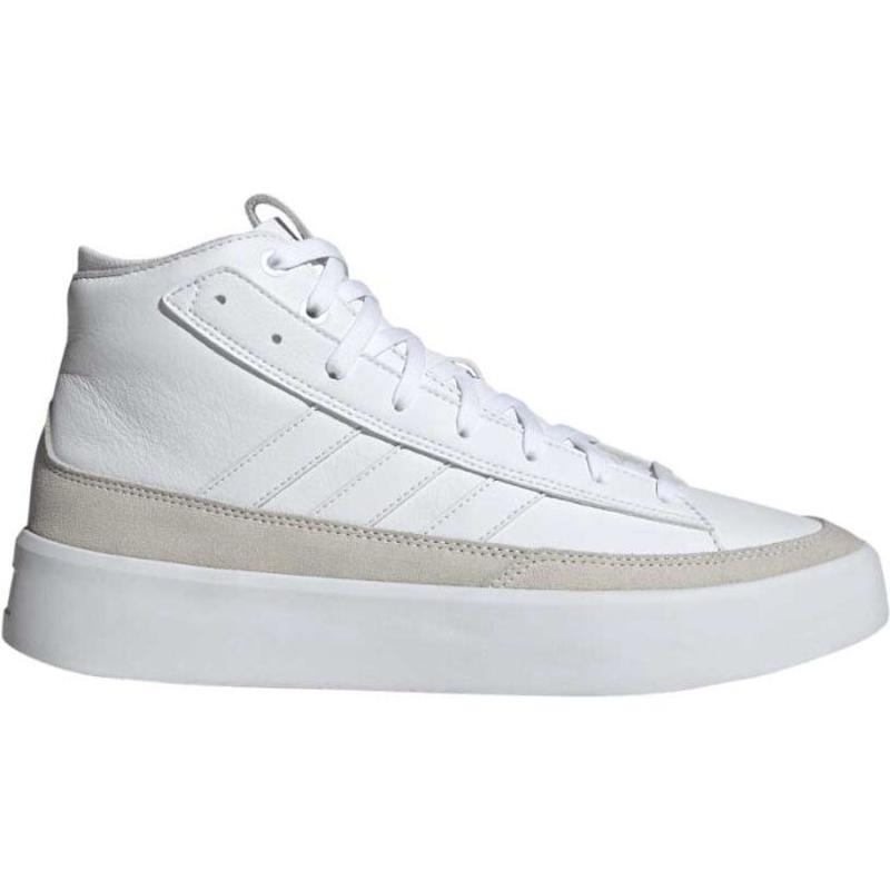 阿迪达斯(adidas)男款高帮真皮休闲鞋经典增高防滑跑鞋日常百搭配
