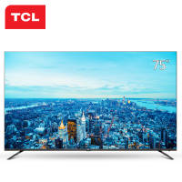 TCL 75V2 75英寸 32核全面屏巨幕 纤薄金属机身HDR智能 （黑色）