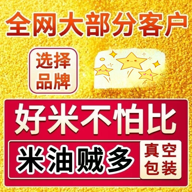 鲁强石磨源 石碾小米 1kg 酥田袋装
