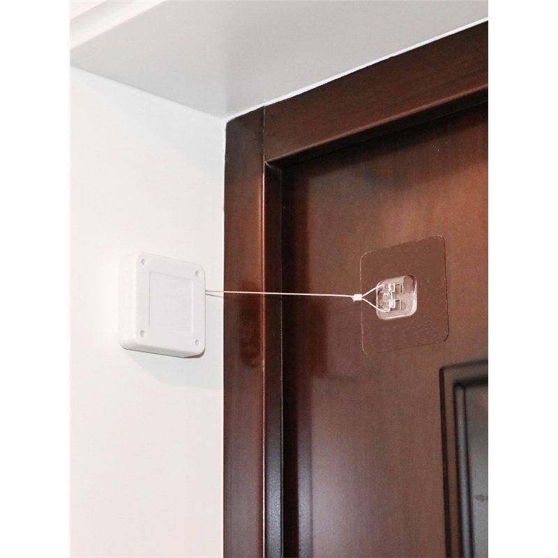 闭门器自动关门器古达免打孔家用简易缓冲关门拉绳闭合推拉门