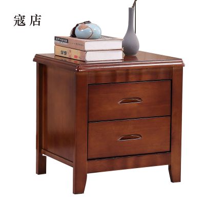 寇店床头柜简约现代卧室床边储物柜标准款胡桃色50*41*50cm