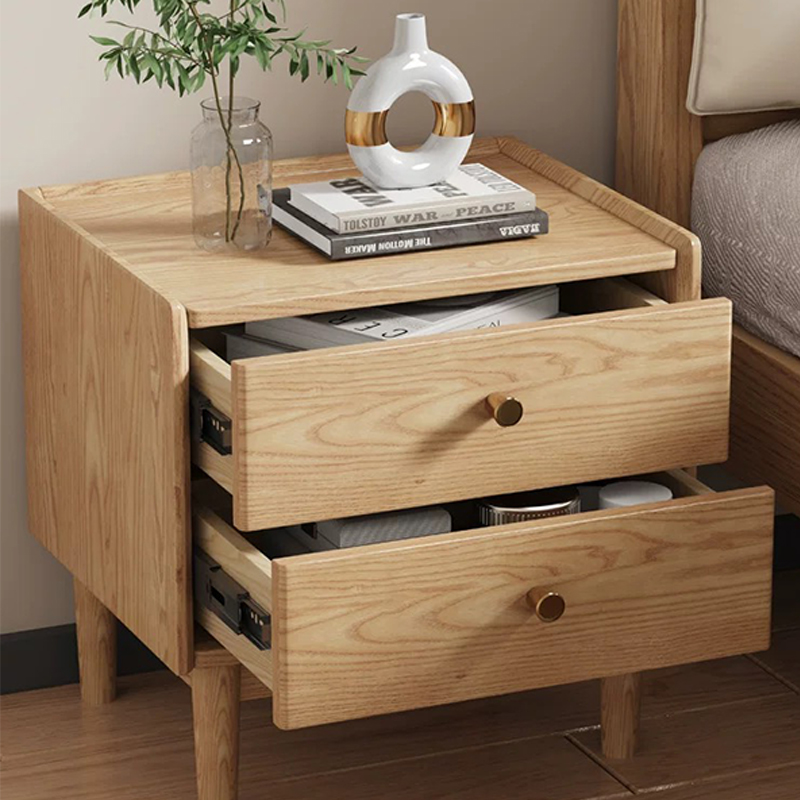 红缅 白蜡木床头柜 48*40*50cm HM-CTG501 个高清大图