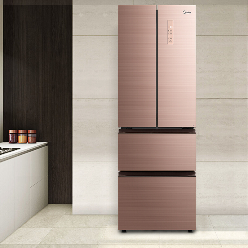 美的冰箱bcd-323wgm安第斯玫瑰金