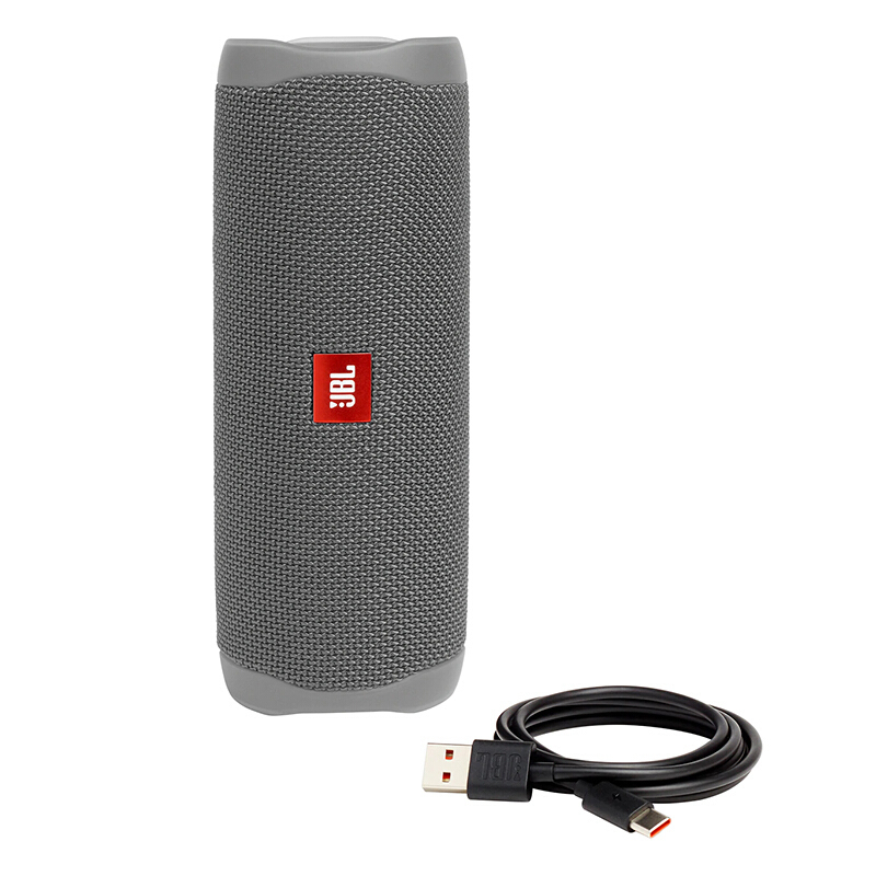 JBL FLIP5 音乐万花筒五代 便携式蓝牙音箱 低音炮 防水设计 支持多台串联 户外音箱 迷你小音响 灰色