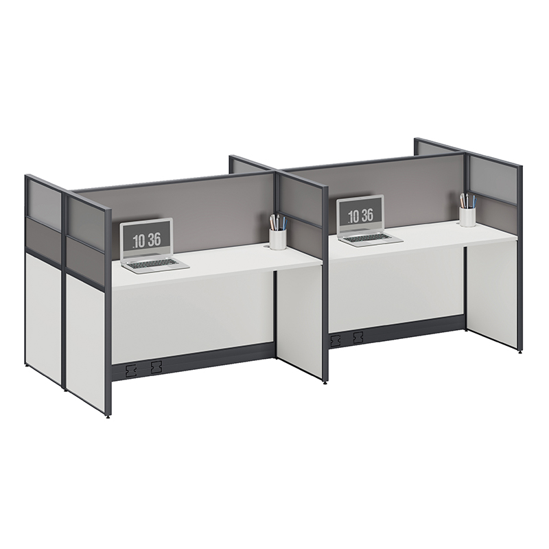 臻远ZYGW-105职员桌办公桌屏风工作卡位 对坐四人位高清大图